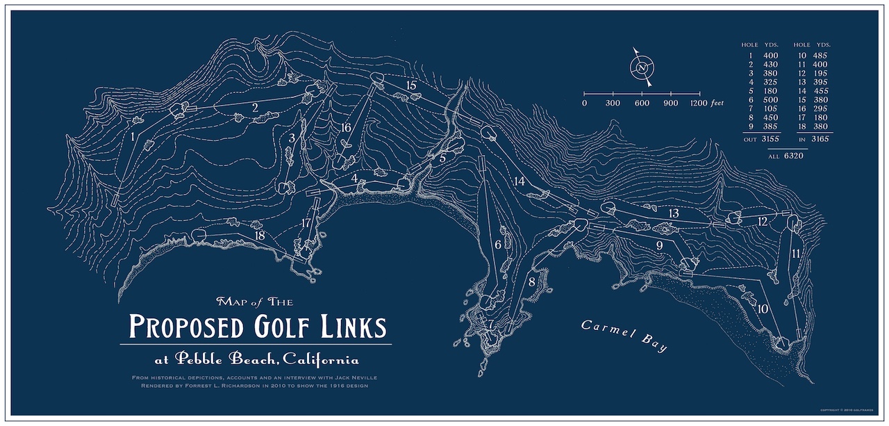 Pebble Beach Blueprint Map